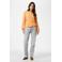 PIECES vest oranje gebreid