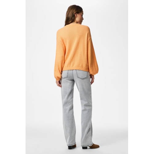 PIECES vest oranje gebreid afbeelding