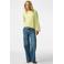 PIECES vest geel gebreid