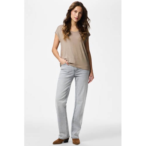 PIECES T-shirt beige met lurex afbeelding