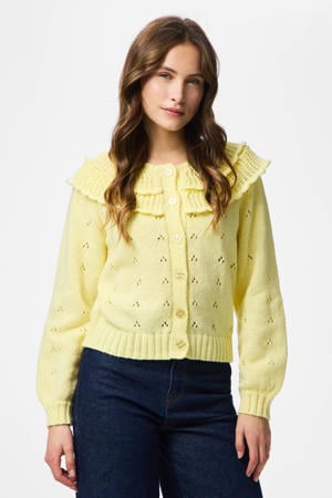 gebreid vest geel