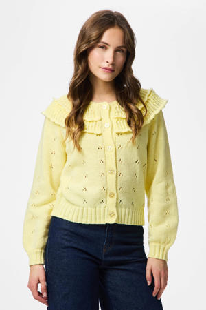 gebreid vest geel