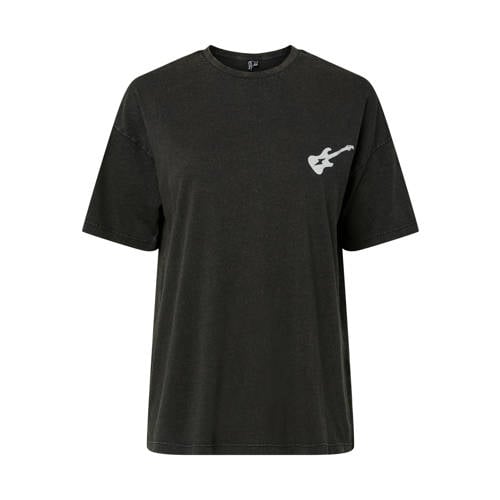 PIECES T-shirt met backprint zwart afbeelding
