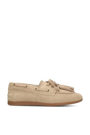 suède bootschoenen beige