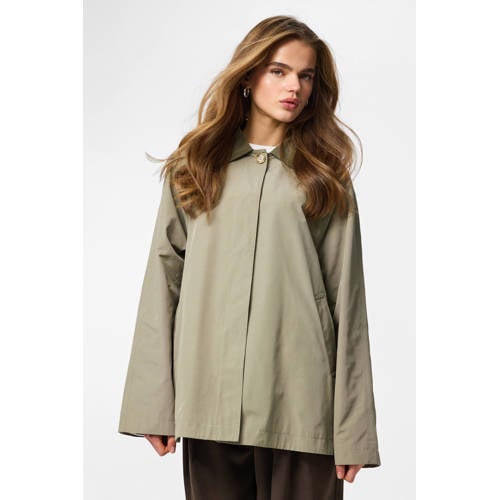 PIECES trenchcoat groen afbeelding