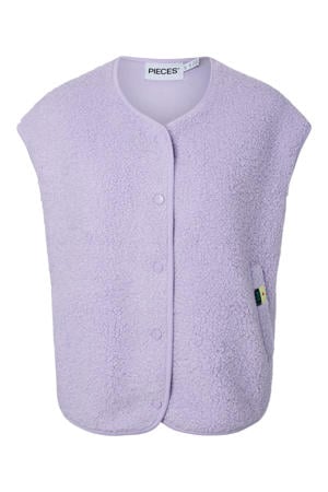 teddy gilet lila
