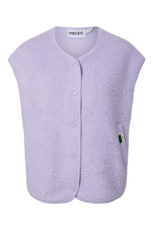 teddy gilet lila