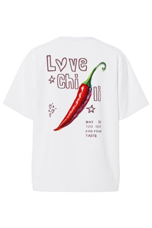 T-shirt met backprint wit