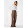PIECES wide leg high waist casual broek bruin
