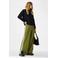 PIECES wide leg high waist casual broek groen