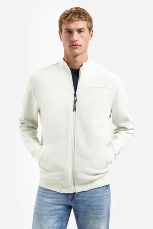 sweatvest met textuur ecru