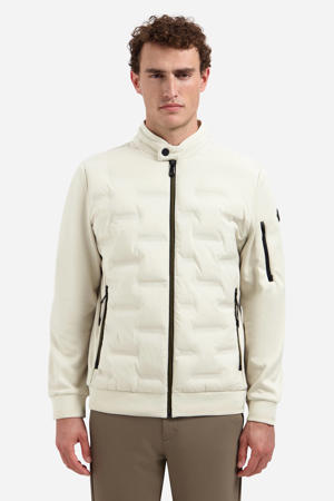 gewatteerde jas beige