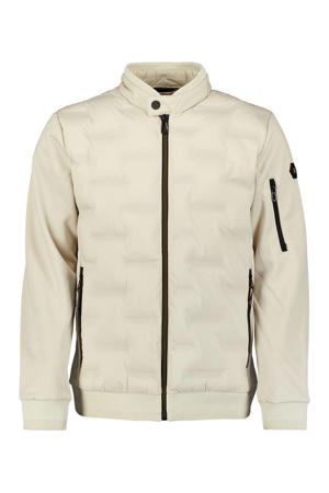 gewatteerde jas beige