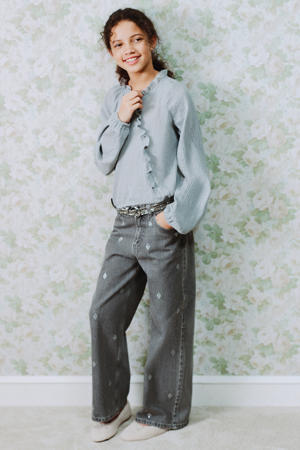 wide leg jeans grey denim