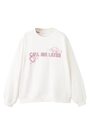 sweater met backprint wit