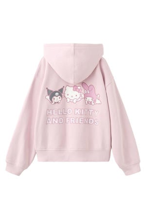 hoodie met backprint roze