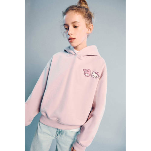 Mango Kids hoodie met backprint roze afbeelding