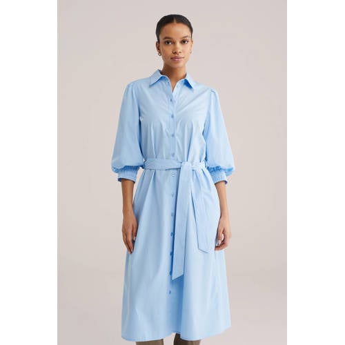 WE Fashion blousejurk lichtblauw afbeelding