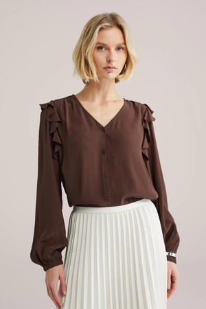 blouse donkerbruin
