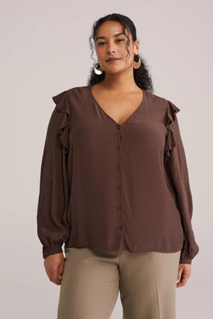 blouse donkerbruin