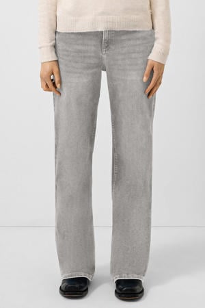 high waist wide leg jeans lichtgrijs