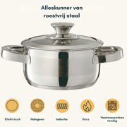 thumbnail: Sola  Pannenset Furore 4-Delig RVS Kookpan ø 16, 18, 20 cm & Steelpan ø 16 cm - geschikt voor alle warmtebronnen