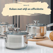 thumbnail: Sola  Pannenset Furore 4-Delig RVS Kookpan ø 16, 18, 20 cm & Steelpan ø 16 cm - geschikt voor alle warmtebronnen
