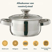 thumbnail: Sola  Pannenset Furore 4-Delig RVS Kookpan ø 16, 18, 20 cm & Steelpan ø 16 cm - geschikt voor alle warmtebronnen