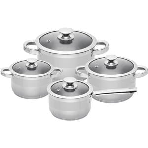 Pannenset Furore 4-Delig RVS Kookpan ø 16, 18, 20 cm & Steelpan ø 16 cm - geschikt voor alle warmtebronnen