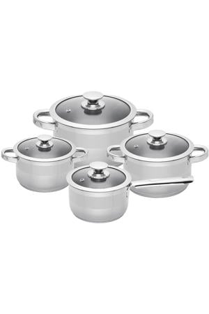  Pannenset Furore 4-Delig RVS Kookpan ø 16, 18, 20 cm & Steelpan ø 16 cm - geschikt voor alle warmtebronnen