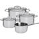 Sola  Pannenset Mirage 4-Delig RVS - Kookpan ø 16, 18, 20 cm & Steelpan ø 16 cm - geschikt voor alle warmtebronnen