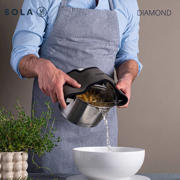 thumbnail: Sola  Pannenset Diamond 5-Delig RVS - Downdraft geschikt - Kookpan ø 16, 18, 20, 24 cm & Steelpan ø 16 cm - geschikt voor alle warmtebronnen