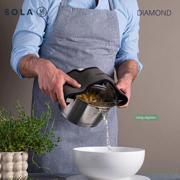thumbnail: Sola  Pannenset Diamond 5-Delig RVS - Downdraft geschikt - Kookpan ø 16, 18, 20, 24 cm & Steelpan ø 16 cm - geschikt voor alle warmtebronnen