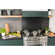 thumbnail: Sola  Pannenset Diamond 5-Delig RVS - Downdraft geschikt - Kookpan ø 16, 18, 20, 24 cm & Steelpan ø 16 cm - geschikt voor alle warmtebronnen