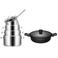 Sola Pannenset Pearl 5-Delig RVS - Downdraft geschikt - Kookpan ø 16, 18, 20 cm & Steelpan ø 16 cm +  Hapjespan Fair ø 28 cm - geschikt voor alle warmtebronnen