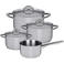 Sola  Pannenset Blizz 4-Delig RVS - Kookpan ø 16, 18, 20 cm & Steelpan ø 16 cm - geschikt voor alle warmtebronnen