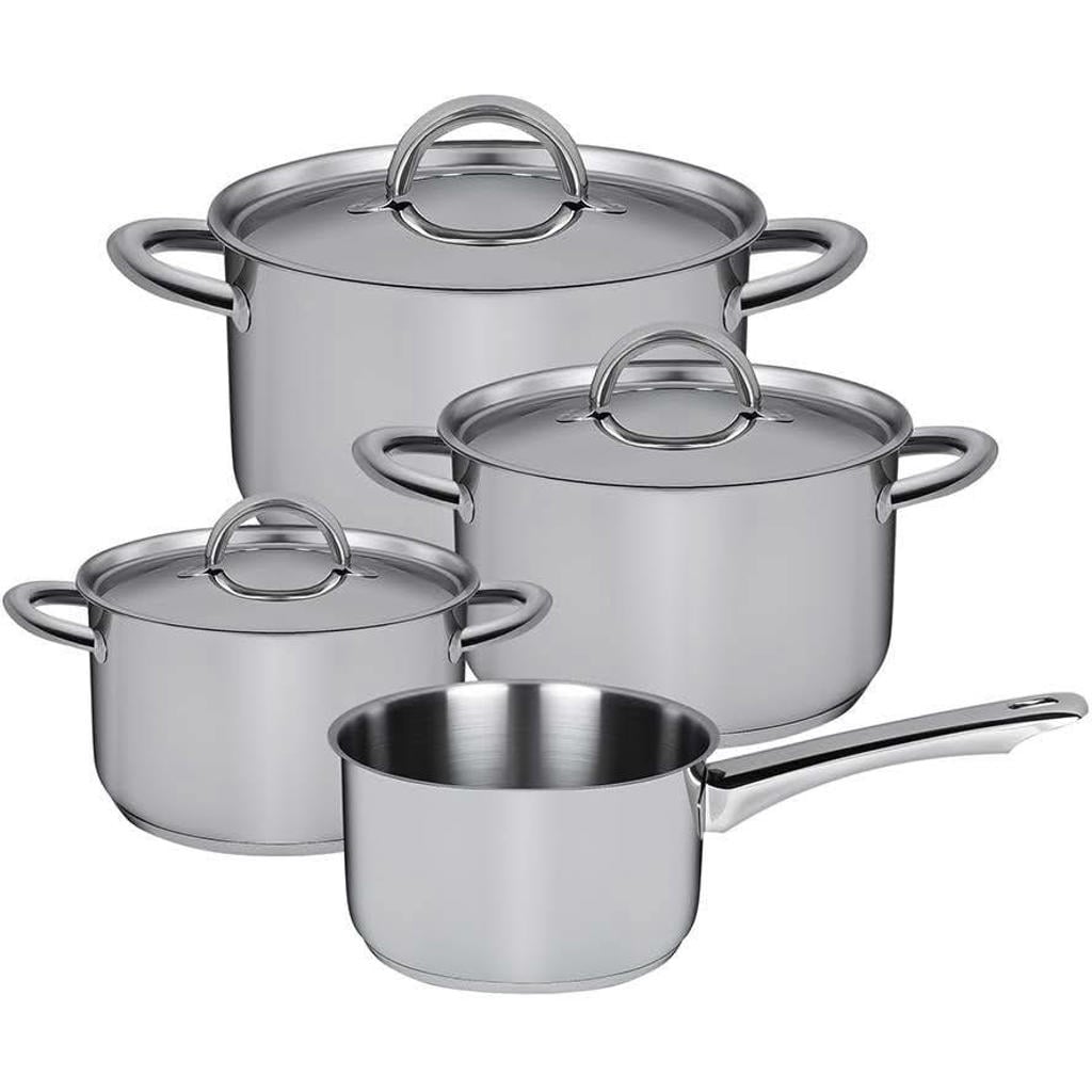 Sola Pannenset Blizz 4-Delig RVS - Kookpan ø 16, 18, 20 cm & Steelpan ø 16 cm - geschikt voor alle warmtebronnen