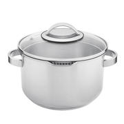 thumbnail: Sola  Pannenset Pearl 6-Delig RVS - Downdraft geschikt - Kookpan ø 16, 18, 20 cm & Steelpan ø 16 cm + BEKA Koekenpan 24, 28 cm - geschikt voor alle warmtebronnen