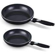 thumbnail: Sola  Pannenset Pearl 6-Delig RVS - Downdraft geschikt - Kookpan ø 16, 18, 20 cm & Steelpan ø 16 cm + BEKA Koekenpan 24, 28 cm - geschikt voor alle warmtebronnen