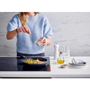 thumbnail: Sola  Pannenset Pearl 6-Delig RVS - Downdraft geschikt - Kookpan ø 16, 18, 20 cm & Steelpan ø 16 cm + BEKA Koekenpan 24, 28 cm - geschikt voor alle warmtebronnen