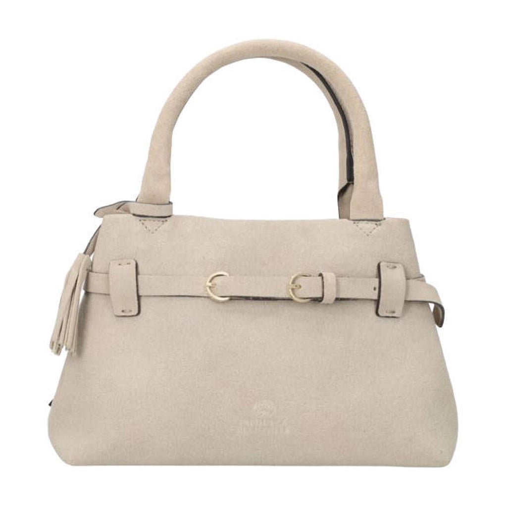 Fred de la Bretoniere suede handtas Mae beige