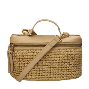 raffia crossbody tas Lori naturel
