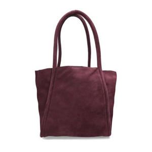 suede schoudertas Nalani donkerrood