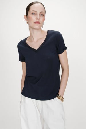 T-shirt marineblauw