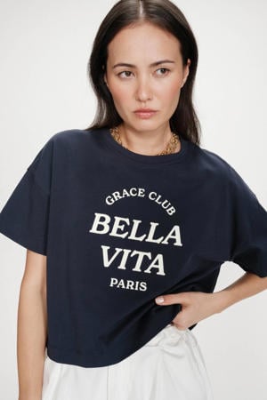 T-shirt marineblauw