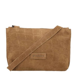 suede crossbody tas Festival cognac