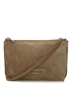 suede crossbody tas Festival beige