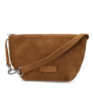 suede crossbody tas Esra cognac
