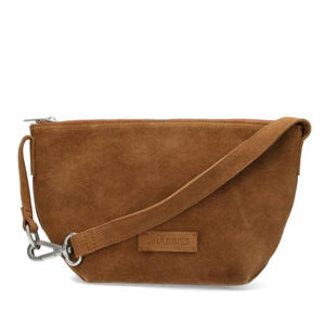 suede crossbody tas Esra cognac
