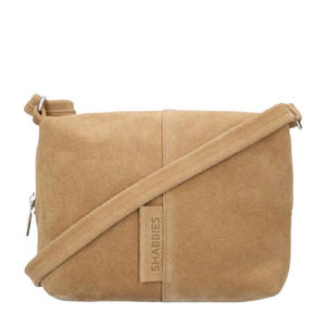 suede crossbody tas Saar zand